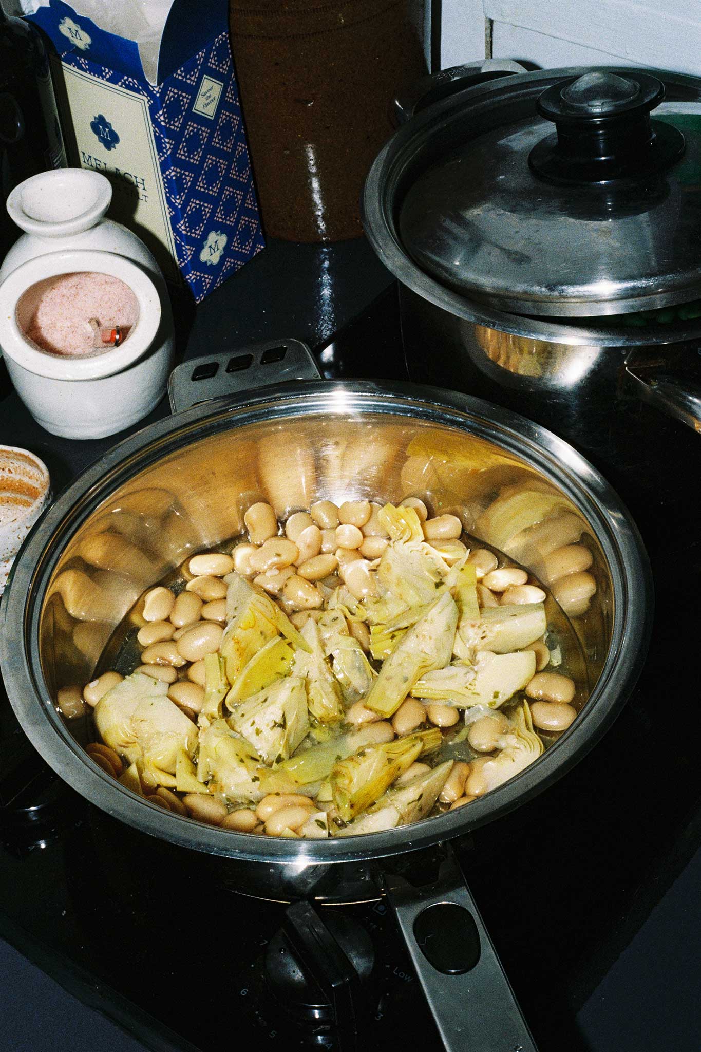 Food and recipe photography for chefs and creators on 35mm film with direct flash. Behind the scenes photography.