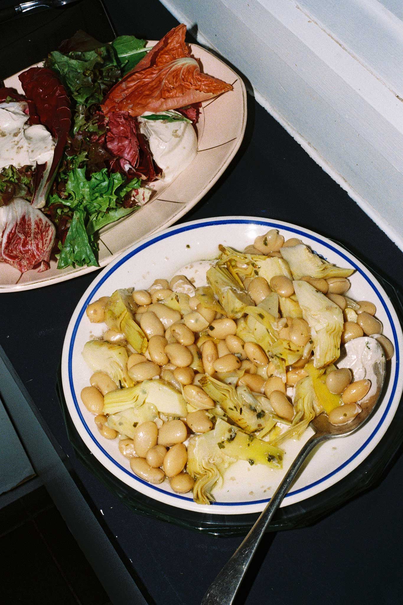 Food and recipe photography for chefs and creators on 35mm film with direct flash.